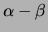 $\alpha-\beta$